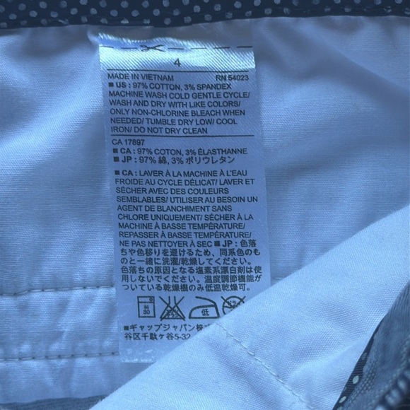 Banana Republic Hampton Fit Navy & White Tropical Leaf Print Shorts 3.5” Inseam - Picture 3 of 9